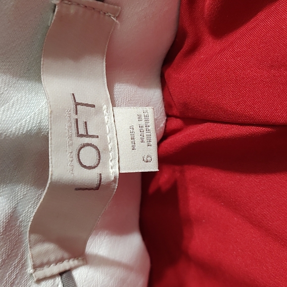 Loft Rust Woolblend Straight Leg Pants Sz 6 - Picture 5 of 6